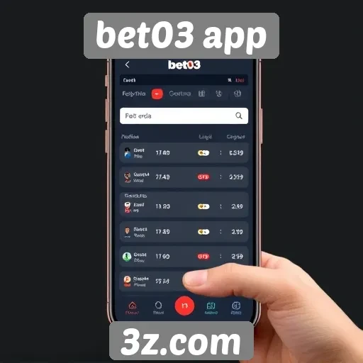 Comparação de odds no bet03 app